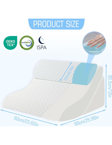 Almohada en Cuña Foamalusion 3 Piezas Ajustable 60 cm