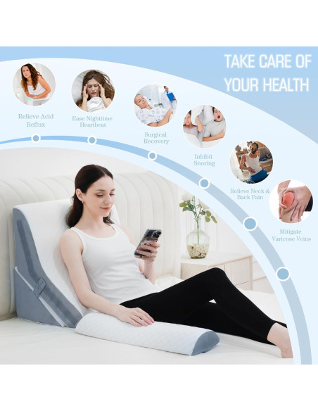 Almohada en Cuña Foamalusion 3 Piezas Ajustable 60 cm