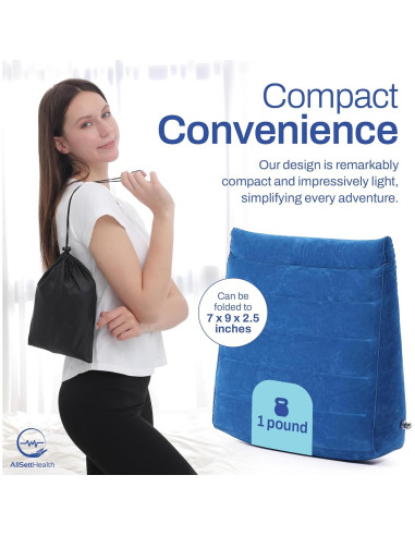 Almohada Inflable en Forma de Cuña AllSett Health 61x58cm