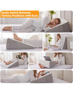 Cojín en Cuña Ruqmuis 25,4 cm Espuma Viscoelástica Blanco 2