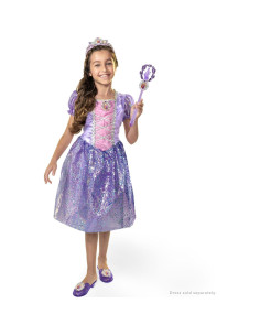 Conjunto de Disfraz Princesa Disney Rapunzel - Tiara, Varita, Zapatos y Cepillo 2