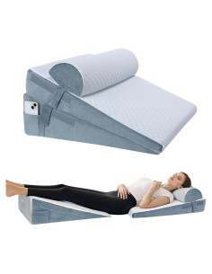 Cojín en Cuña SJEUQOP Ajustable 11.4-30.5 cm Espuma de Memoria