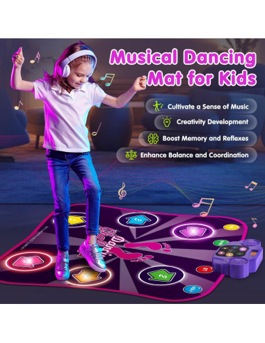 Alfombra de Baile Electrónica Bambilo - 6 Botones Iluminados