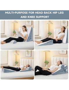 Cojín en Cuña SJEUQOP Ajustable 11.4-30.5 cm Espuma de Memoria 2