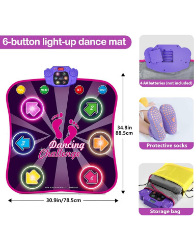 Alfombra de Baile Electrónica Bambilo - 6 Botones Iluminados