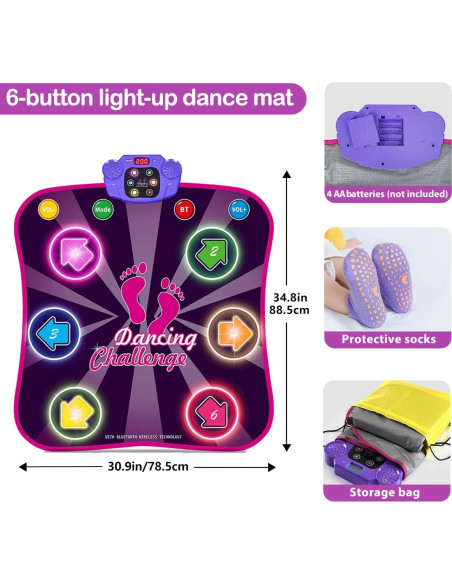 Alfombra de Baile Electrónica Bambilo - 6 Botones Iluminados