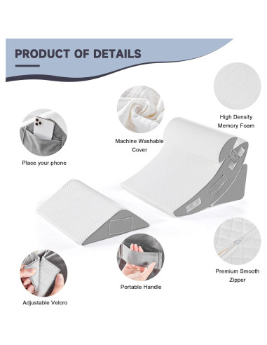 Yojoker Juego de 4 Almohadas Ortopédicas en Cuña 3.99 kg