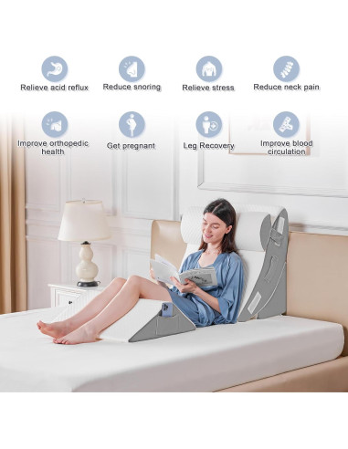 Yojoker Juego de 4 Almohadas Ortopédicas en Cuña 3.99 kg