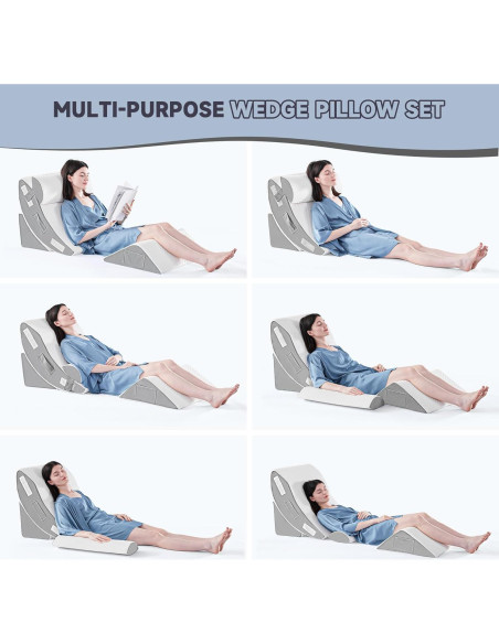 Yojoker Juego de 4 Almohadas Ortopédicas en Cuña 3.99 kg