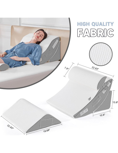 Yojoker Juego de 4 Almohadas Ortopédicas en Cuña 3.99 kg