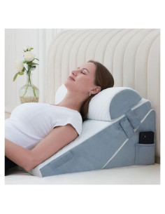 Juego de 3 almohadas en cuña ortopédicas Ziiyllean 22x30 cm