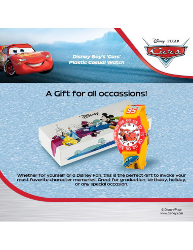 Reloj analógico Lightning McQueen Disney Pixar para Niños