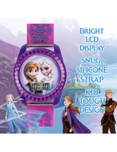 Reloj Digital Infantil Disney Frozen Anna y Elsa 14 cm