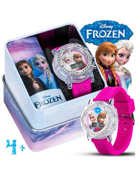 Reloj LCD Accutime Frozen Elsa y Anna para Niñas