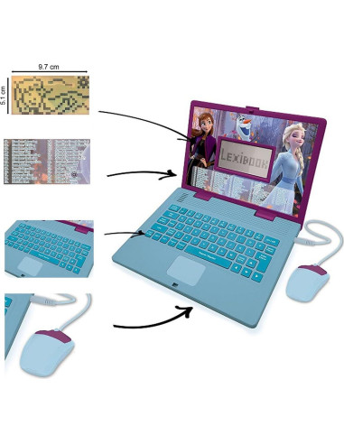 Laptop Educativa Lexibook Frozen 2 Bilingüe 124 Actividades