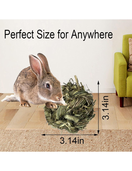 Bola de Hierba Timothy Tfwadmx para Conejos y Mascotas Pequeñas