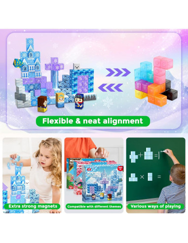 Bloques Magnéticos 100 Piezas Magneverse para Niños 3-12 Años