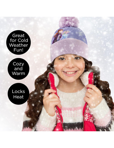 Conjunto gorro y guantes invierno Disney Frozen Elsa Anna
