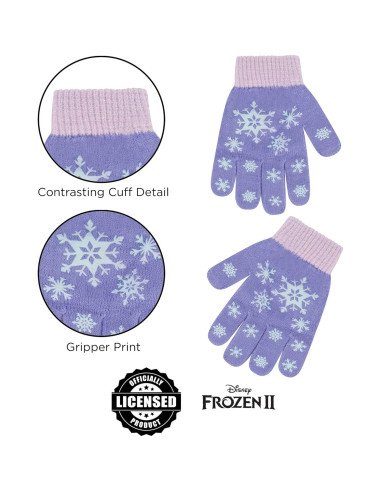 Conjunto gorro y guantes invierno Disney Frozen Elsa Anna
