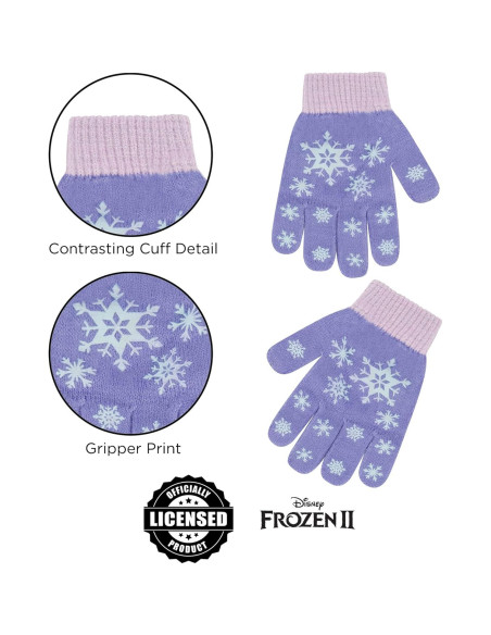 Conjunto gorro y guantes invierno Disney Frozen Elsa Anna