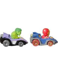 Hot Wheels RacerVerse 2-Pack Coches Metal Fundido Hulk e Iron Man 2
