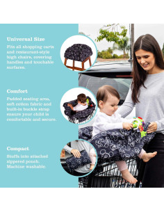 Funda Universal para Carrito de Compras Disney Baby - Mickey Negro 2