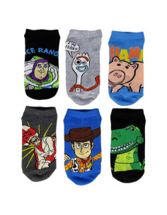 Calcetines No Show Disney Toy Story Niños 6 Pares Talla 6-8