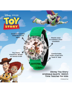 Reloj Analógico Infantil Disney Toy Story 32mm Nylon Verde 2