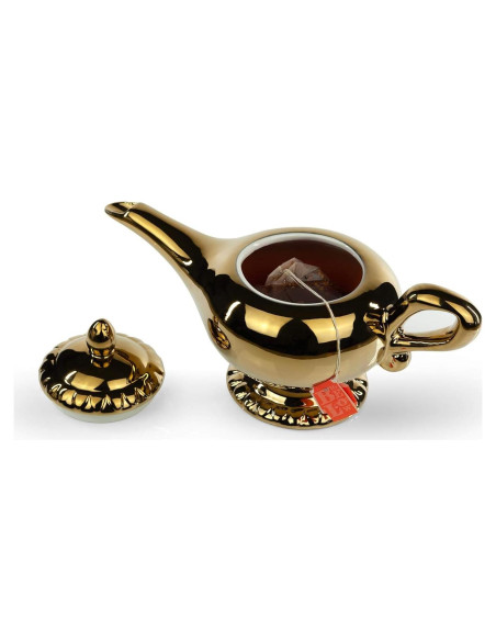 Tetera Aladino Disney Cerámica Dorada 0,95L con Tapa