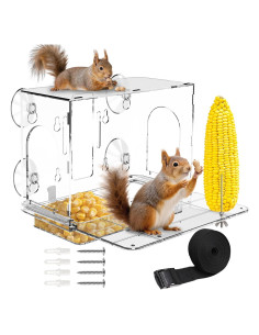 Comedero para Ardillas GelinRedcap - A Prueba de Clima, 3 Montajes
