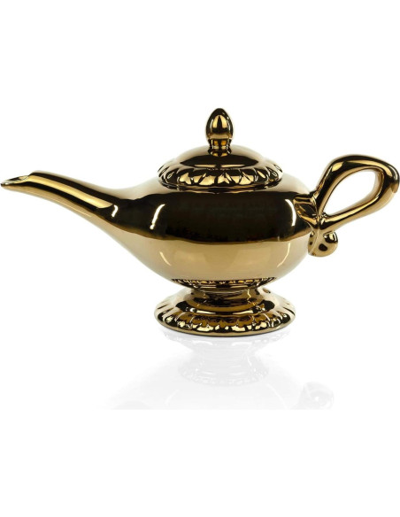 Tetera Aladino Disney Cerámica Dorada 0,95L con Tapa