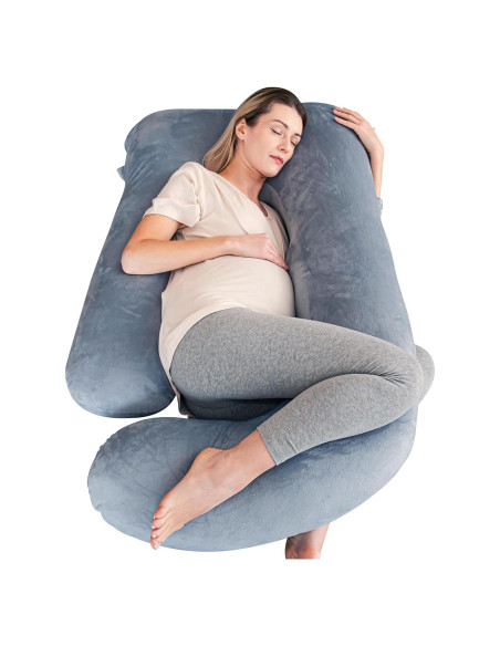 Almohada de Embarazo Cute Castle 144 cm Gris Suave