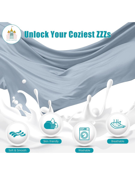 Almohada de Embarazo Cute Castle 144 cm Gris Suave