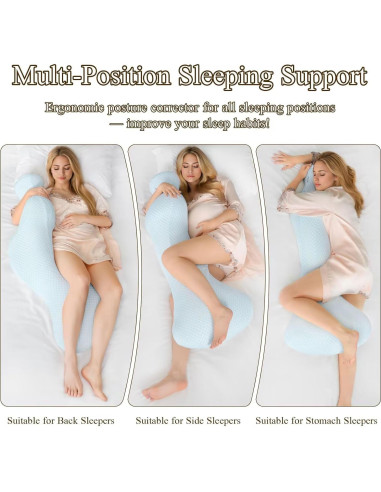 Almohada Corporal HONEHO 119x30 cm Espuma Memoria Refrigerante