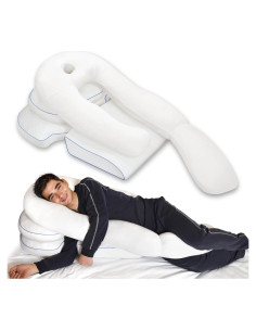 Juego de 4 almohadas Swaycy para dormir de lado - Alivio hombros