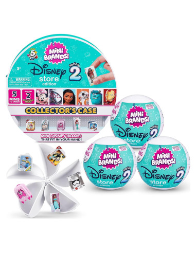 Kit Coleccionista Mini Brands Disney ZURU 3 Cápsulas + Estuche