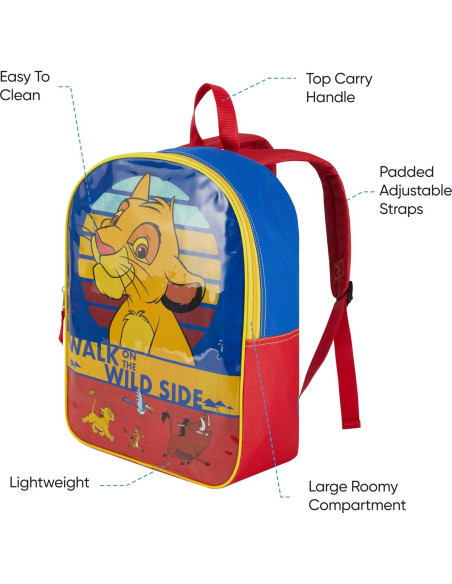 Mochila Disney El Rey León para Niños 38x29x11cm Mochila Disney El Rey León para Niños 38x29x11cm