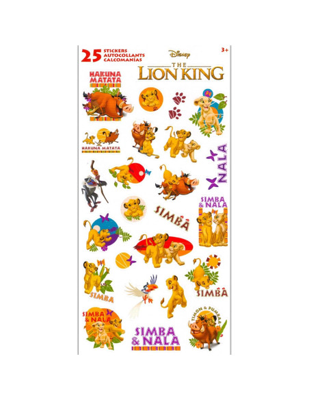 Pegatinas del Rey León Disney - 150 Unidades para Fiesta