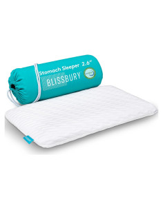 Almohada delgada Blissbury 2.6" para dormir de estómago