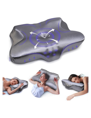 Almohada Cervical MIMCAT Refrigerante Espuma de Memoria 35.6x62.7cm