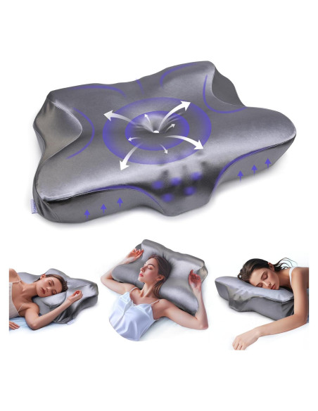 Almohada Cervical MIMCAT Refrigerante Espuma de Memoria 35.6x62.7cm