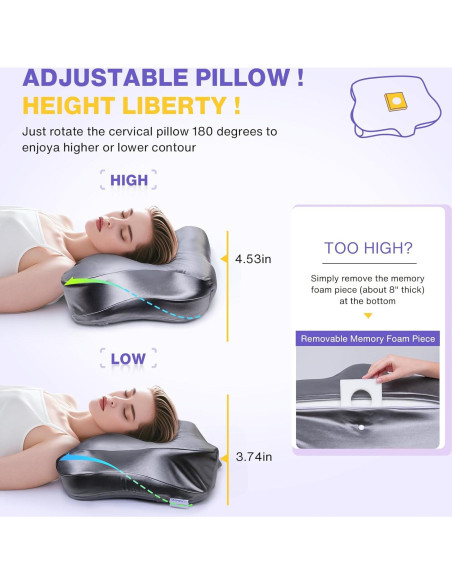 Almohada Cervical MIMCAT Refrigerante Espuma de Memoria 35.6x62.7cm