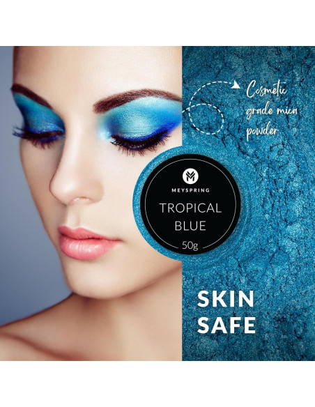 Pigmento Epóxico Azul Tropical MEYSPRING - 50 Gr - Arte en Resina