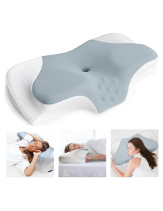 Almohada Ergonómica ErgoPlush de Espuma Viscoelástica 61x38 cm