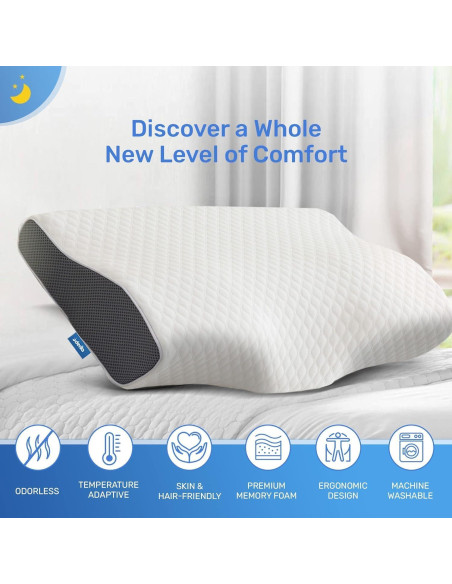 Almohada Cervical Derila Queen Espuma Viscoelástica Blanca