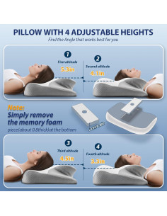 Almohada Cervical Ergonómica LUOFNI 60x38 cm Ajustable 2