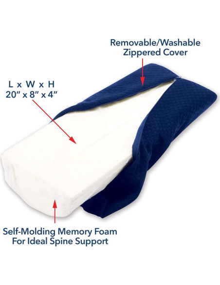 Almohada Lumbar Carex Espuma Viscoelástica 50x20 cm