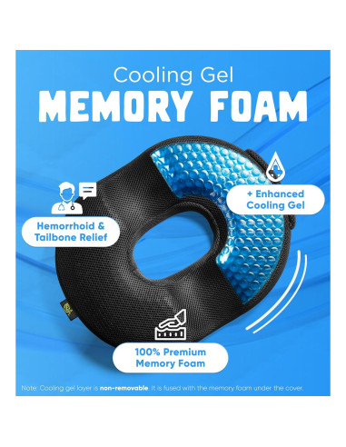 Cojín de Donut H. Mediano para Alivio Coccix y Hemorroides