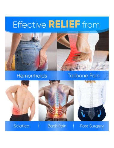 Cojín de Donut H. Mediano para Alivio Coccix y Hemorroides