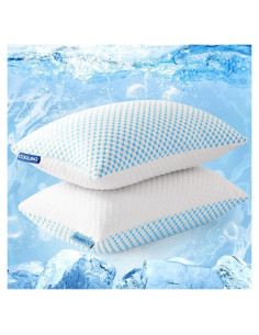 Almohadas EASELAND Firme Espuma Viscoelástica Queen 2 Pzas